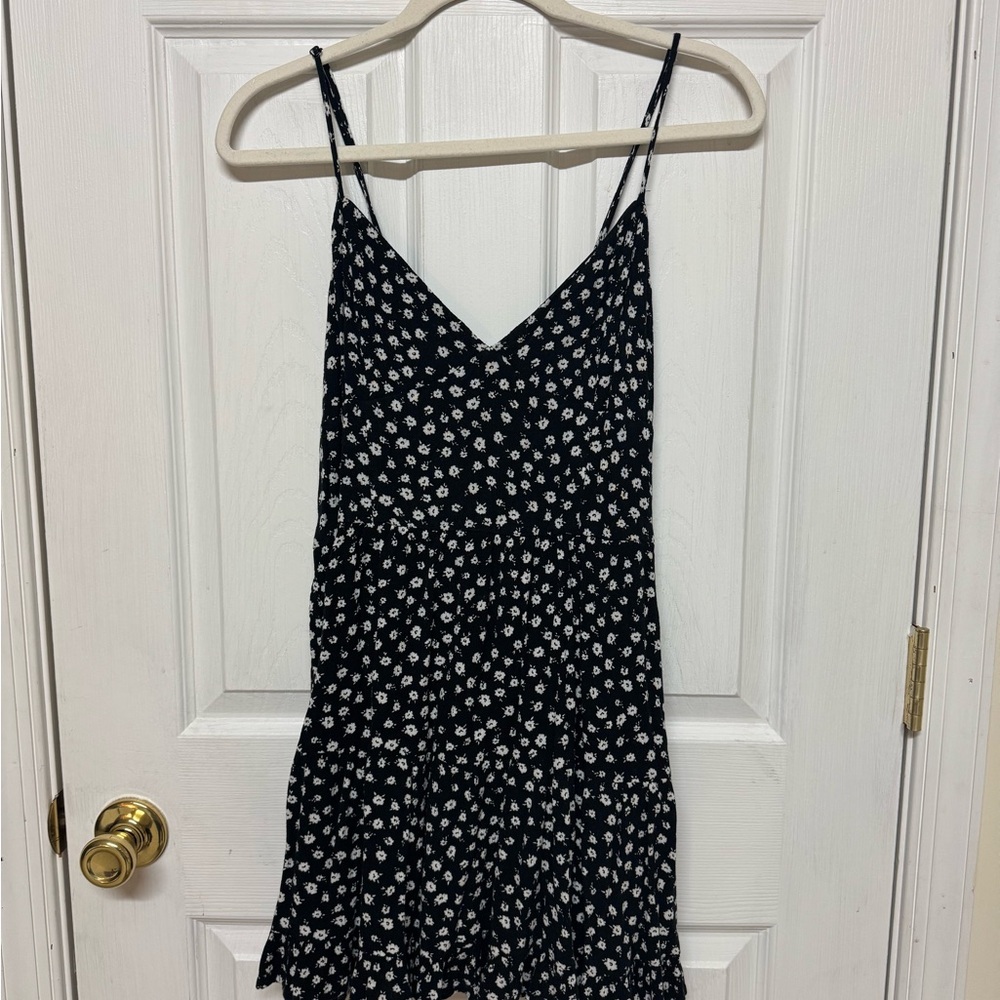Garage Black and White Floral Dress